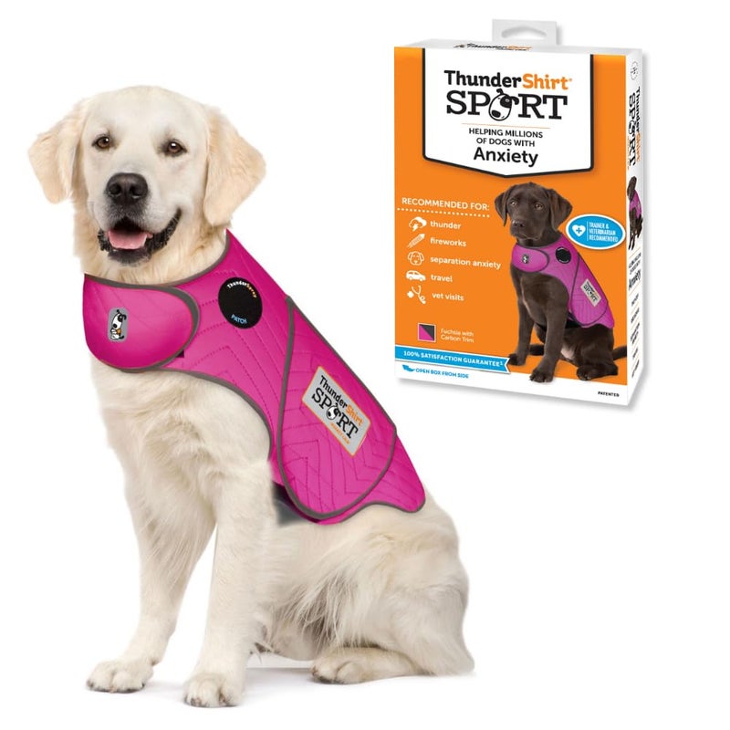 ThunderShirt for Dogs, X Large, Fuchsia Sport - Dog Anxiety Relief Calming Vest - Image 1